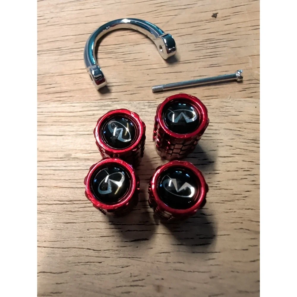 5pcs Car Key Chain whth tire Valve Stem Caps for Infiniti G35 G37 Q50L QX50